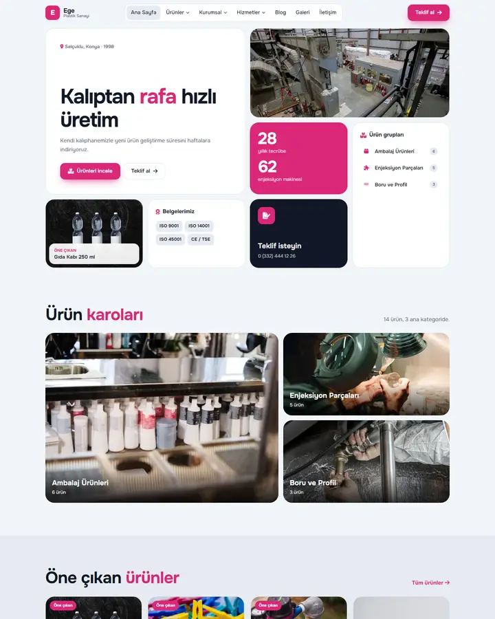Tema 24 – Bento tasarım önizlemesi